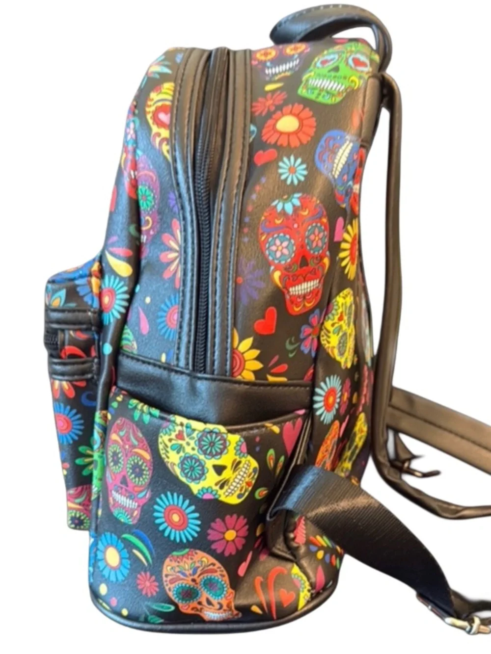 Sleepyville Critters Sugar Skulls Backpack Gothic Day of the Dead Back to School